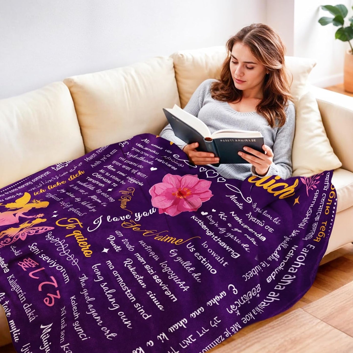 Cadeaus voor mama, jubileumcadeau voor koppels, naast vrouwen, echtgenoten, zussen en moeders, veiligheid Ideaal voor Moederdag, Valentijnsdag en Kerstmis 50"X60" bedden en dekens Yasrlvun