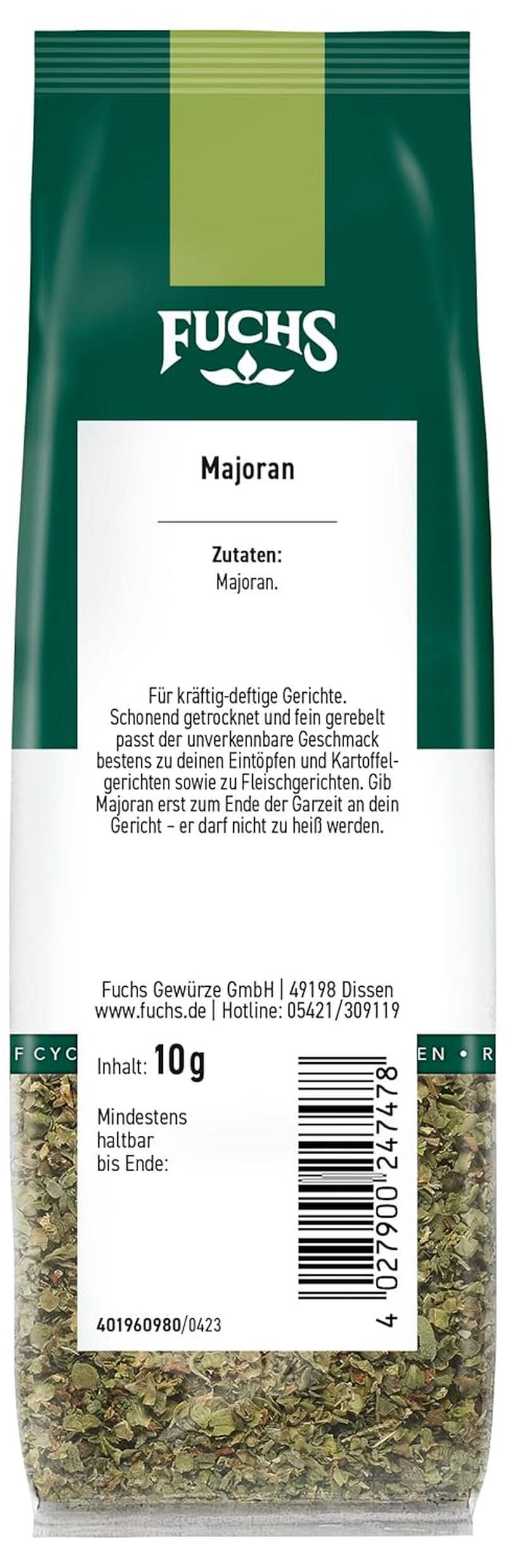 Fuchs - Marjolein, 10 gram Specerijen Naty Shop