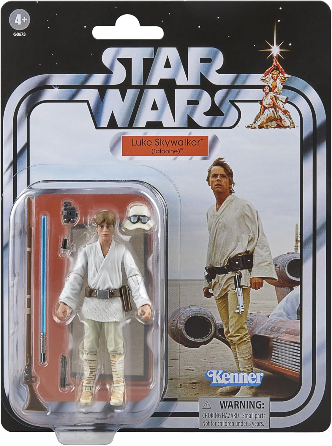 Star Wars Vintage Collection Landspeeder & Luke Skywalker, Star Wars: A New Hope Actiefiguur en voertuig, 9,5 cm Actiefiguren Naty Shop