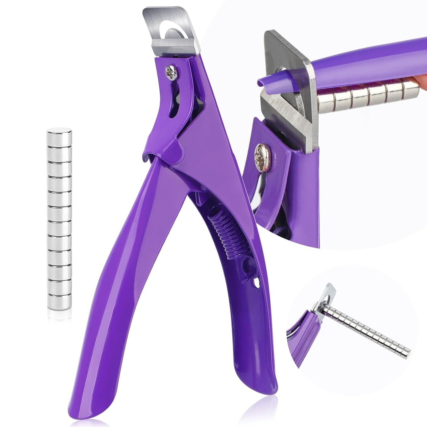 Saviland nagel manicure cutter cutter met 15 magneten, gelnagels nageltrimmer manicure nagel cutter voor kunstnagels gelnagels acrylnagels kunstnagels (rood rood)
