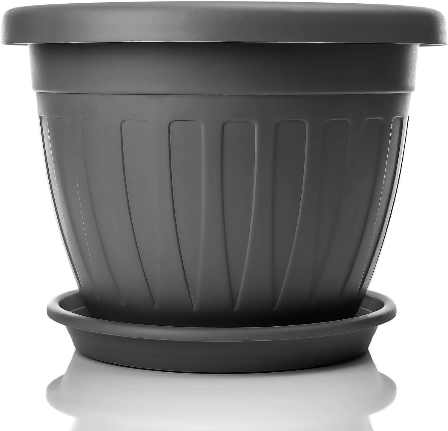 Kleine pot met bord - 17 cm pot met bord | Praktisch en lichtgewicht ontwerp | Perfect voor planten, stekken of vroege scheuten 17 cm