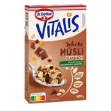 Dr. Oetker Vitalis Chocolade Muesli Classic: Ontbijtmuesli met melk- en pure chocolade, verpakking van 7 (7 x 600 g)