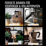 | Kaffeebohnen extra sterk | Espresso 100% Robusta | viel Kaffein wenig Säure | 1000g ganze Kaffee Bohnen | geigeint für Volautomatisch | met Zufriedenheitsgarantie