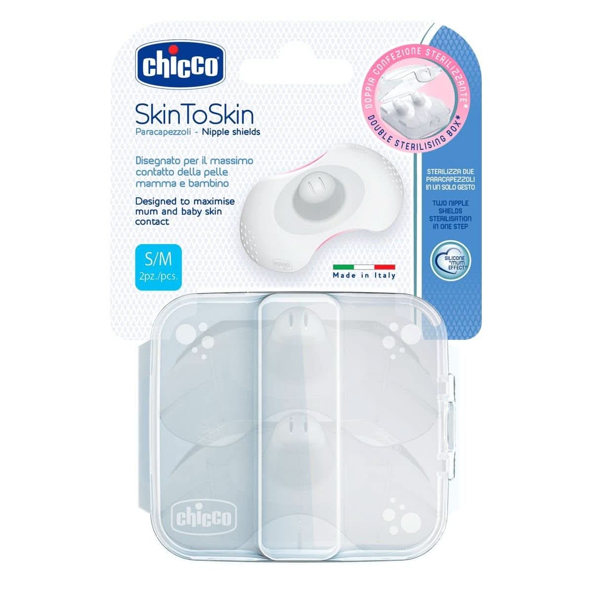 Chicco Skintoskin tepelbeschermer, siliconen, transparant, 6 stuks Voedings- en borstvoedingsaccessoires Bebe Naty Shop