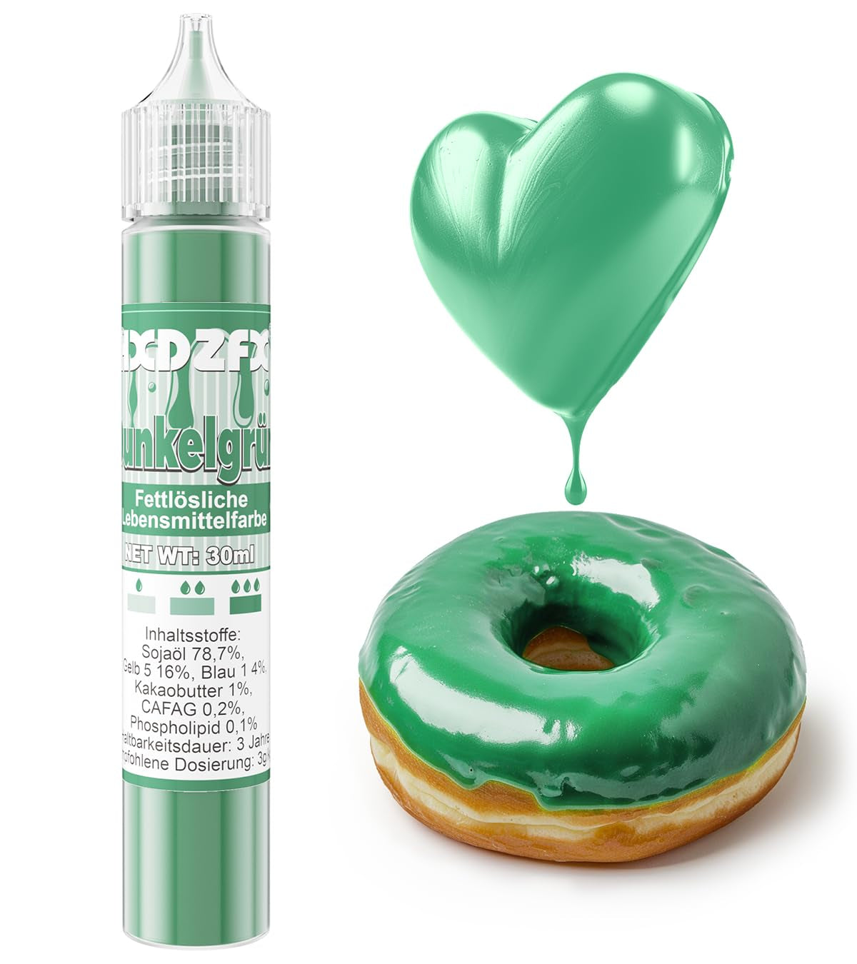 Vetoplosbare kleurstof - 30 ml geconcentreerde kleurstof op oliebasis voor chocolade kleurstofset voor taartdecoratie, fondant, botercrème, bakken, handwerk (marineblauw)