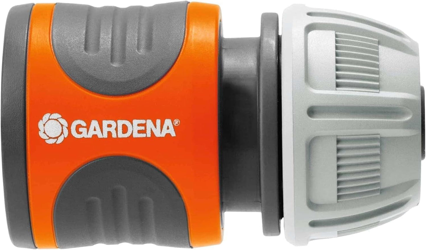 Gardena 13 mm (1/2 inch) en 15 mm (5/8 inch) slangaansluiting: Insteekaansluiting voor slanguiteinde, uitsparingen voor klemming, eenvoudige montage, in doos (18215-20)