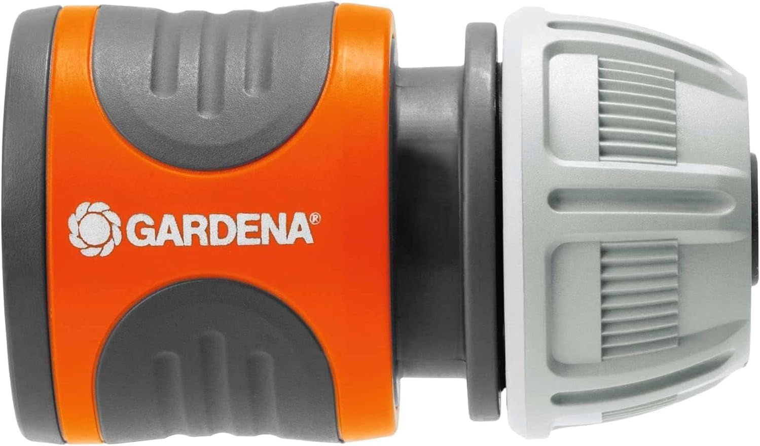 Gardena 13 mm (1/2 inch) en 15 mm (5/8 inch) slangaansluiting: Insteekaansluiting voor slanguiteinde, uitsparingen voor klemming, eenvoudige montage, in doos (18215-20)