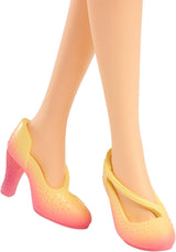 Mattel Wicked Glinda modepop en accessoires met blond haar, verschillende mogelijke poses en afneembare baljurk, HXT63