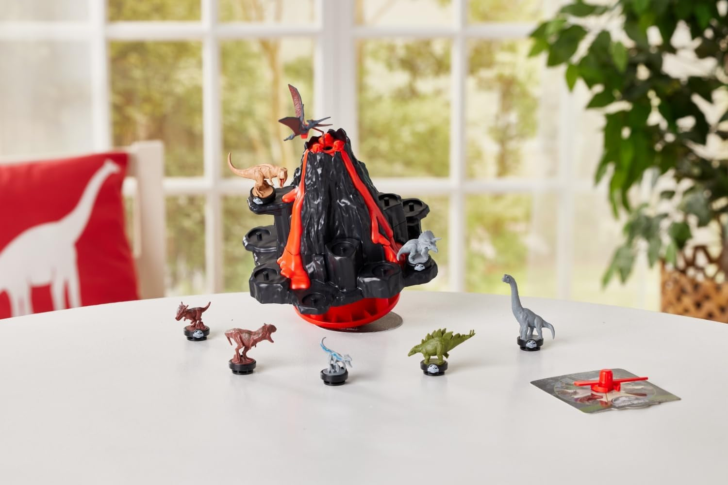 EPOCH Games - Jurassic World Bevende vulkaan 7509 Dinosaurusspeelgoedbordspel voor kinderen vanaf 4 jaar