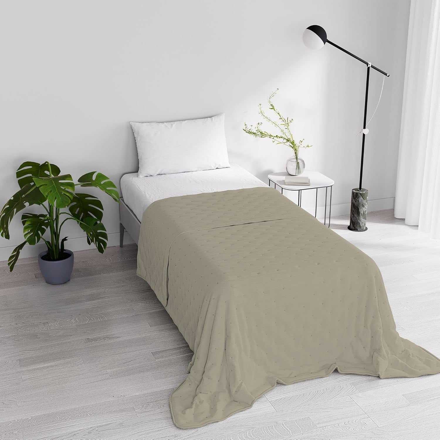 Italiaans beddengoed CHIC zomerdekbed, microvezel, SINGLE 170X250Cm, bruin Spreien en dekbedden Naty Shop