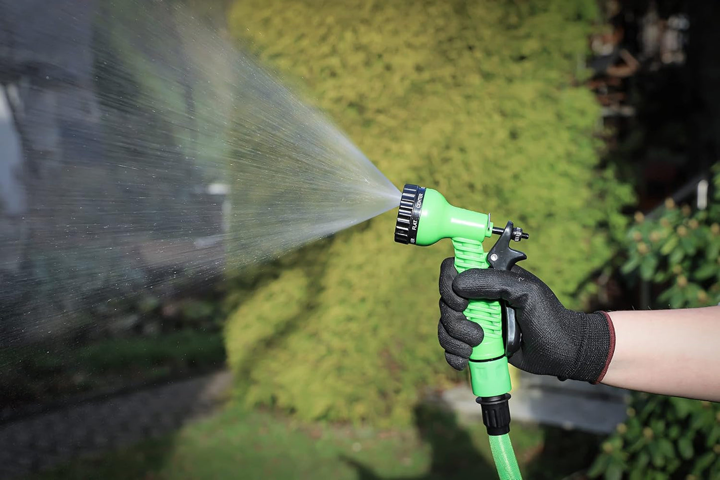 BGS doe-het-zelf 70903 | Waterslang | Textiel | Flexibel | met tuindouche met 7 functies | 3-10 meter