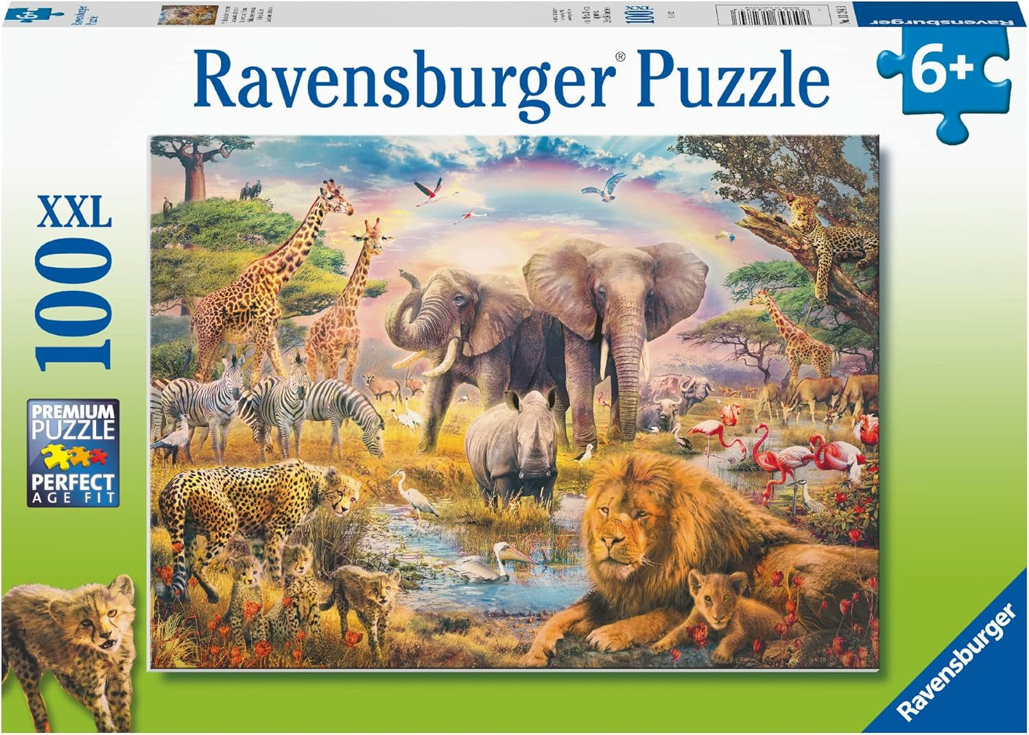 Ravensburger Kinderpuzzel - Afrikaanse savanne - puzzel van 100 stukjes voor kinderen vanaf 6 jaar Puzzel Naty Shop Standaardtitel