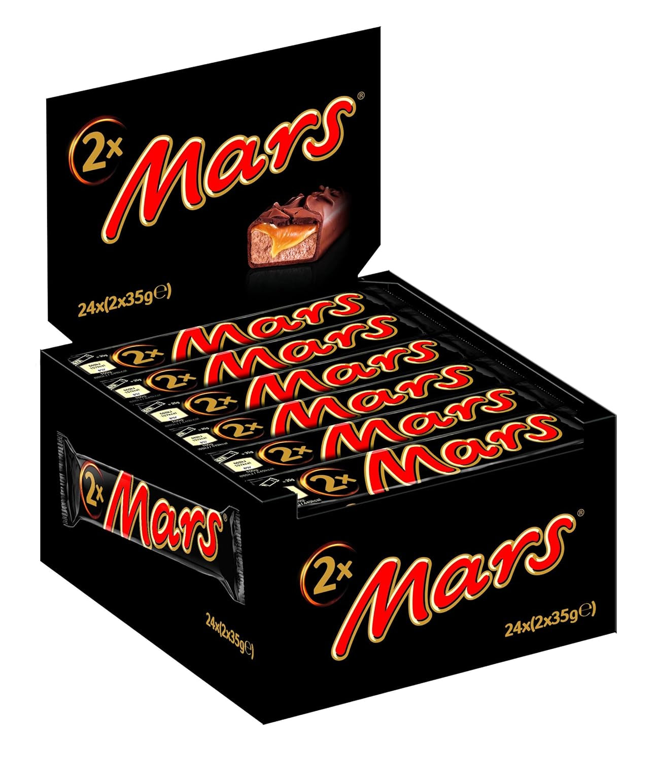 Mars chocoladerepen, met karamel, nougat en melkchocolade, 32 pakjes x 51g