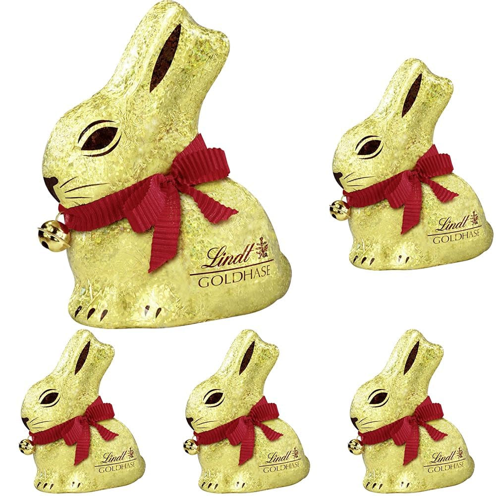 GOLD BUNNY Gouden Chocolade Glamour Editie | 100g GOUD KONIJNTJE | Paashaas Premium Melkchocolade | Paaschocolade | Geschenk van chocolade | Chocoladekonijntje | Paashaas