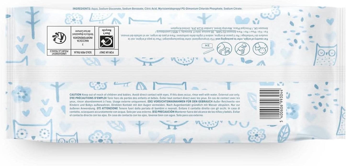 Mama Bear Ultra Sensitive Babydoekjes Geurvrij 1008 Aantal (18 Verpakkingen van 60) Naty Shop