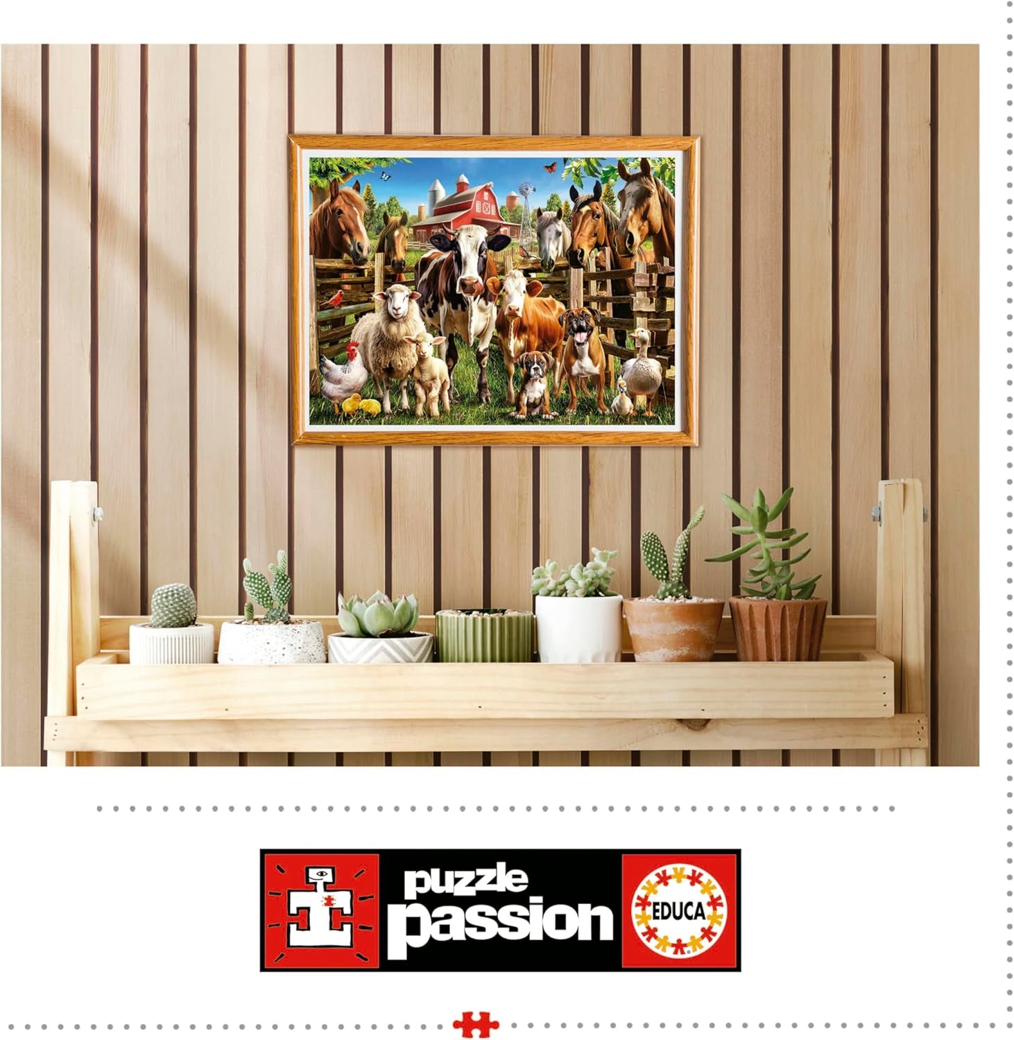 Educa - Puzzel van 500 stukjes voor volwassenen | Stoute boerderijdieren. Afmetingen: 48 X 34 cm. Inclusief Fixpuzzel puzzellijm. 11 jaar lang (19905) Puzzle Naty Shop