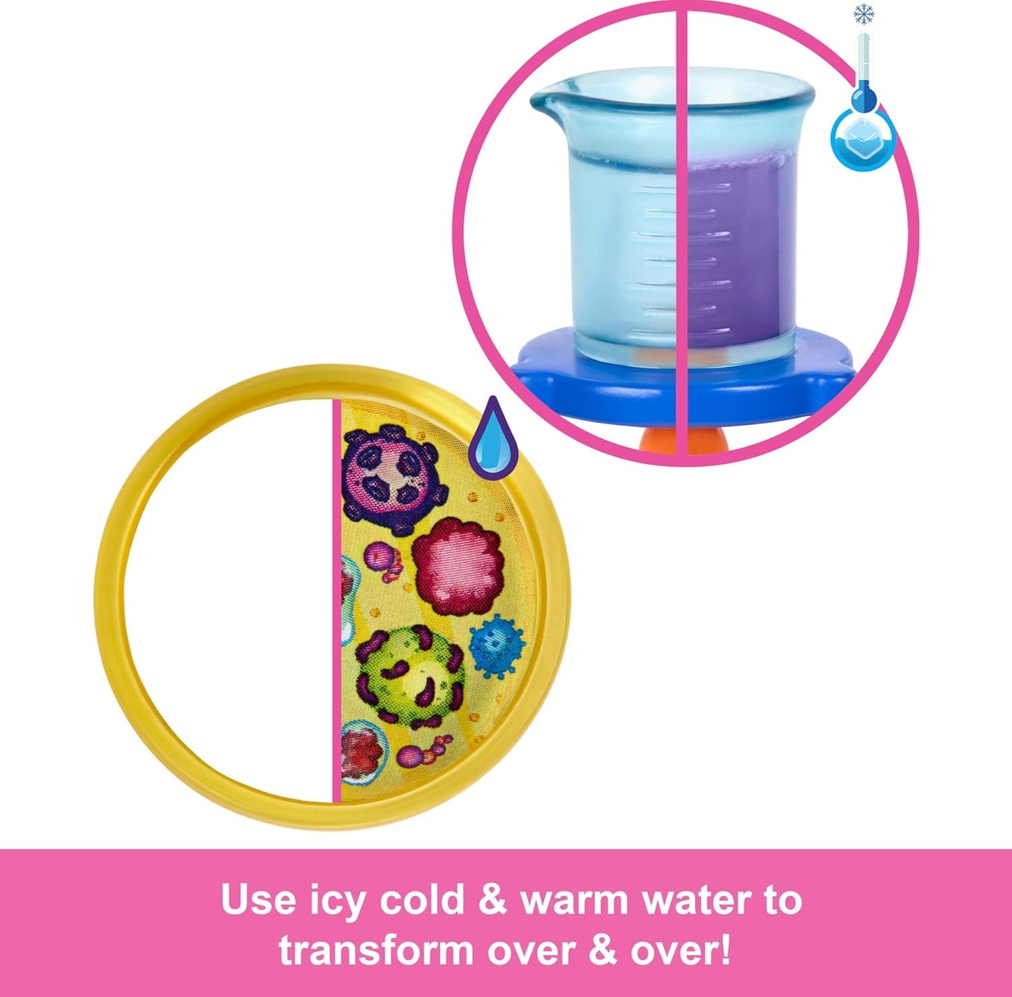 Barbie Wetenschapperspop en accessoires met modieuze blonde pop, laboratoriumtafel, microscoop, kleurveranderende beker en petrischaal, JCR70