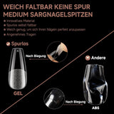 Ballerina Gel Nagel Tips 216 stks 12 Maten Zachte Gel Nagel Tips Volledige Dekking Nagelverlenging Set Semi Matte DIY Thuis Kunst