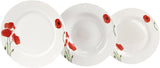 Serviesset voor 6 - 18-delig - Porseleinen serviesset - Witte serviesset - Kom en bordenset - Modern servies - Borden - Serviesgoed - Serviesset voor 6 personen