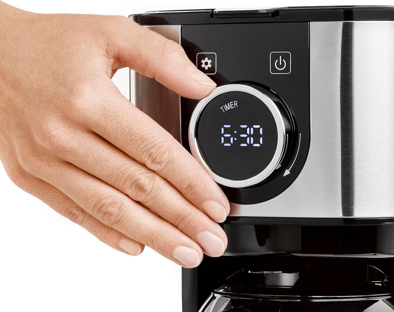 CASO Selection C 10 Thermo Design koffiezetapparaat – roestvrijstalen behuizing, 1,2 l isotherme karaf (10 kopjes), touchbediening en timer, Aroma PLUS-functie, permanent filter, antidruppelfilter