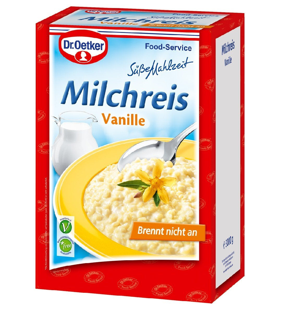 Dr. Oetker Professional, Vanille Rijstpudding, Rijstpuddingpoeder in een verpakking van 3 kg, 1-39-208480