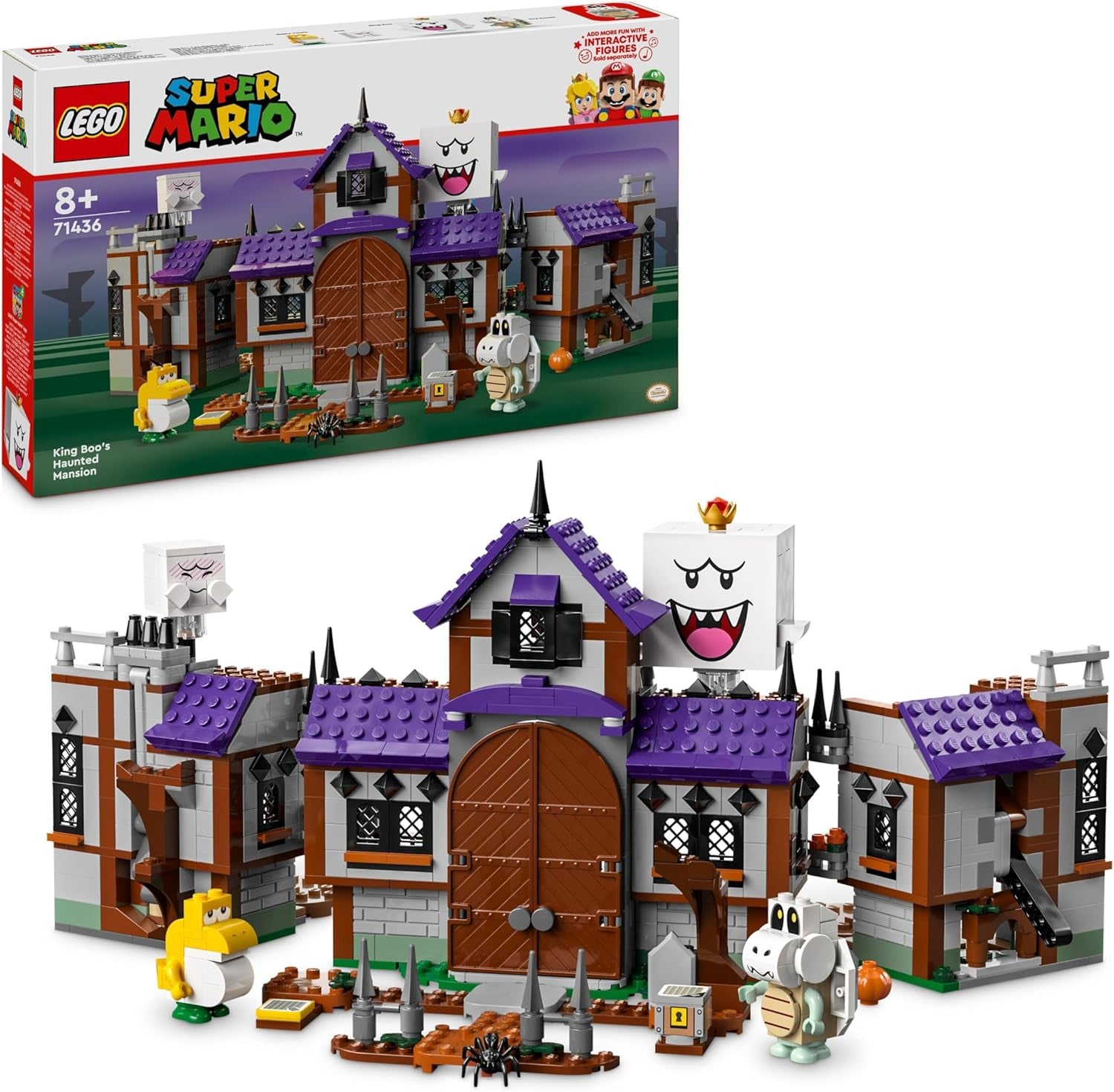 LEGO Super Mario King Buu Huu's spookhuis Spookhuis voor kinderen Nintendo-verzamelset met baby Yoshi-cadeau voor jongens, meisjes en gamers vanaf 8 jaar 71436 Bouwsets Bekijk de LEGO-Store standaardtitel