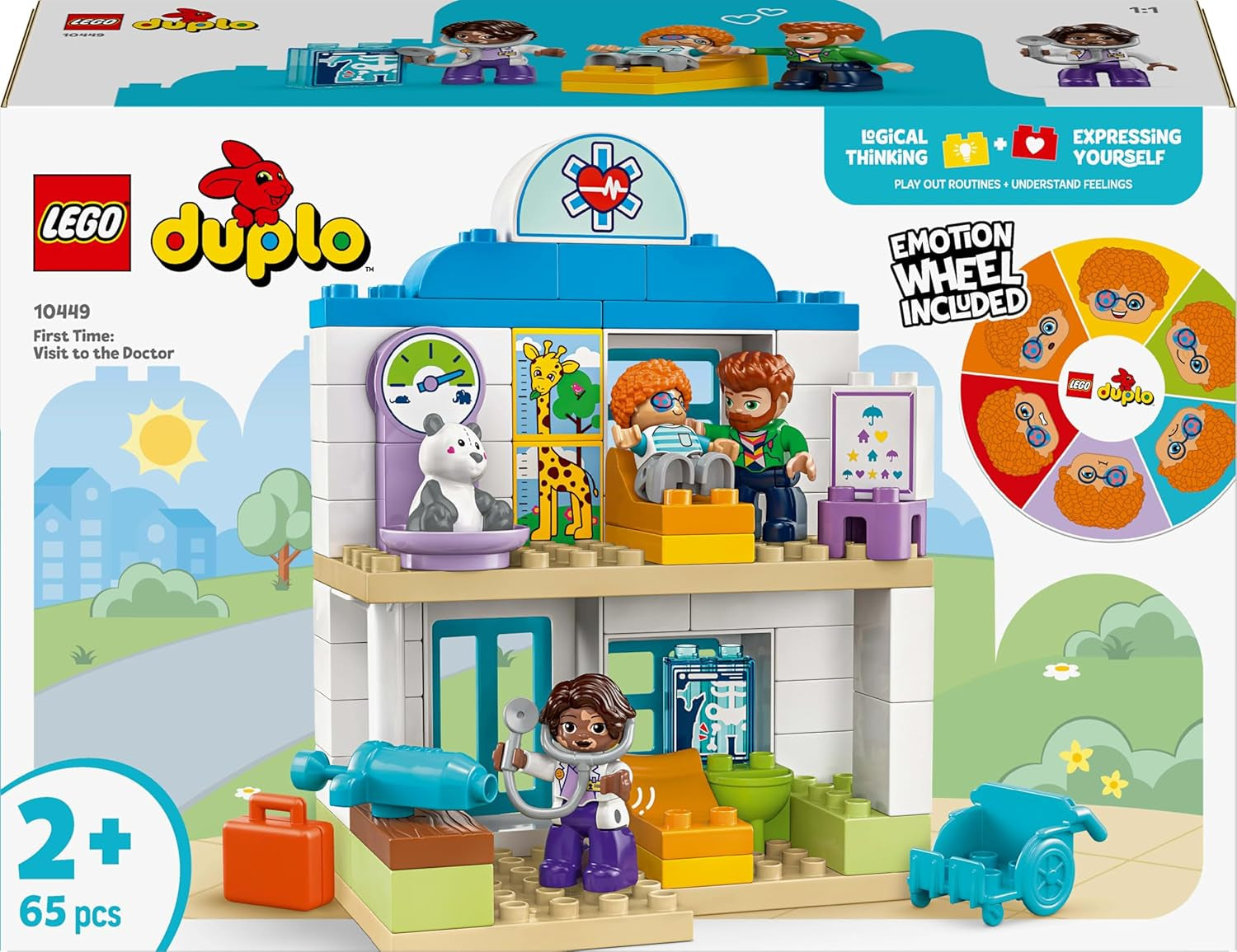LEGO DUPLO Eerste bezoek aan de dokter in de stad, Bouwspeelgoed, Speelset om de fijne motoriek te bevorderen, Cadeau voor peuters vanaf 2 jaar, Educatief speelgoed, Ziekenhuisrollenspel 10449 Bouwsets Besuche den LEGO-Store
