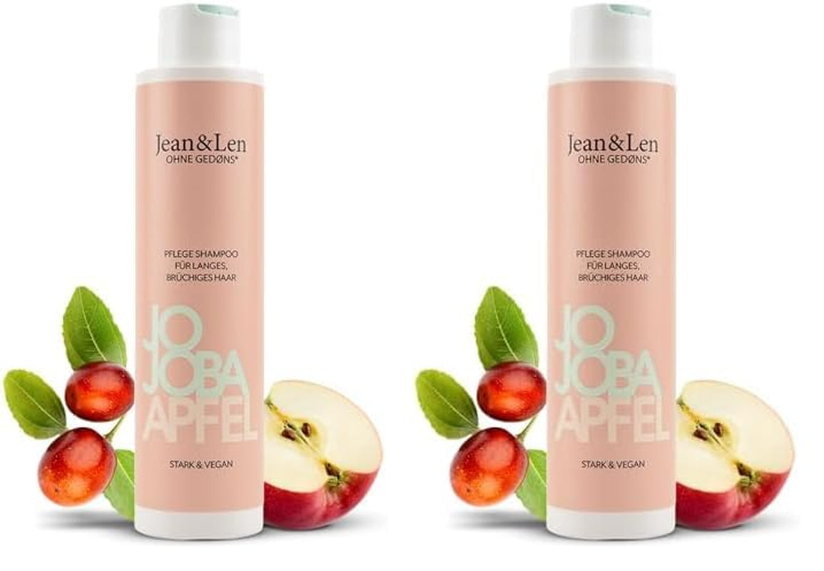 Jean & Len Care Shampoo Jojoba & Appel, voedt lang en kwetsbaar haar, 300 ml Douche en bad Jean & Len 2 x 300 ml