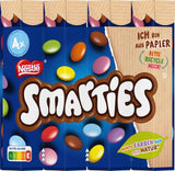 Nestlé SMARTIES Multipack, kleine rol, chocoladekleurige linzen, ideaal voor kinderverjaardagen, natuurlijke kleuren, zeshoekige rol, verpakking van 12 (12x (4 x 34g))