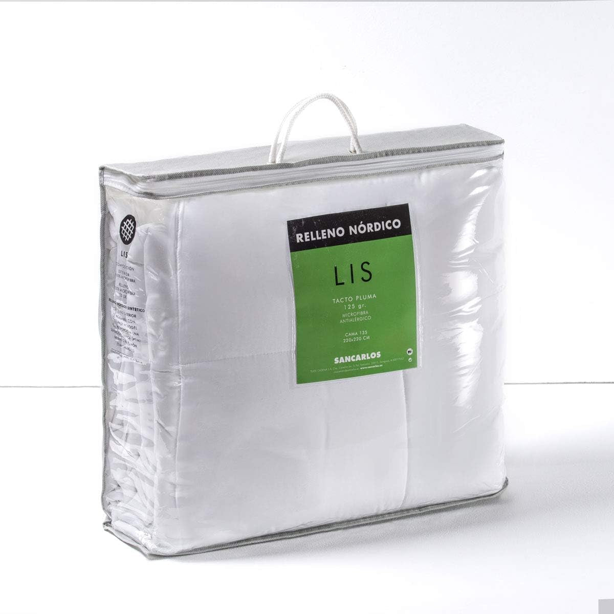 Sancarlos LIS Nordic vulling, microvezel 100% microvezel, wit, CAMA DE 90, 150X220 Cm Dekbedden en dekbedden Naty Shop