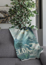Zelda Sherpa Deken - Sky Totk - 100 X 150 Cm - Officieel gelicentieerd product, Groen, Twin HÃ”MADICT bedden en dekens