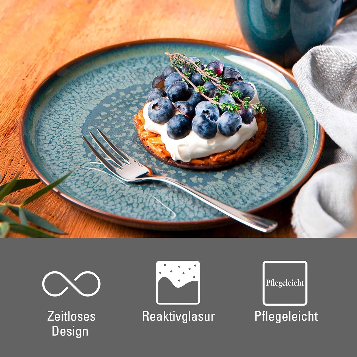 Crafted Breeze serviesset van Villeroy & Boch, 4-delig, voor 2, groen