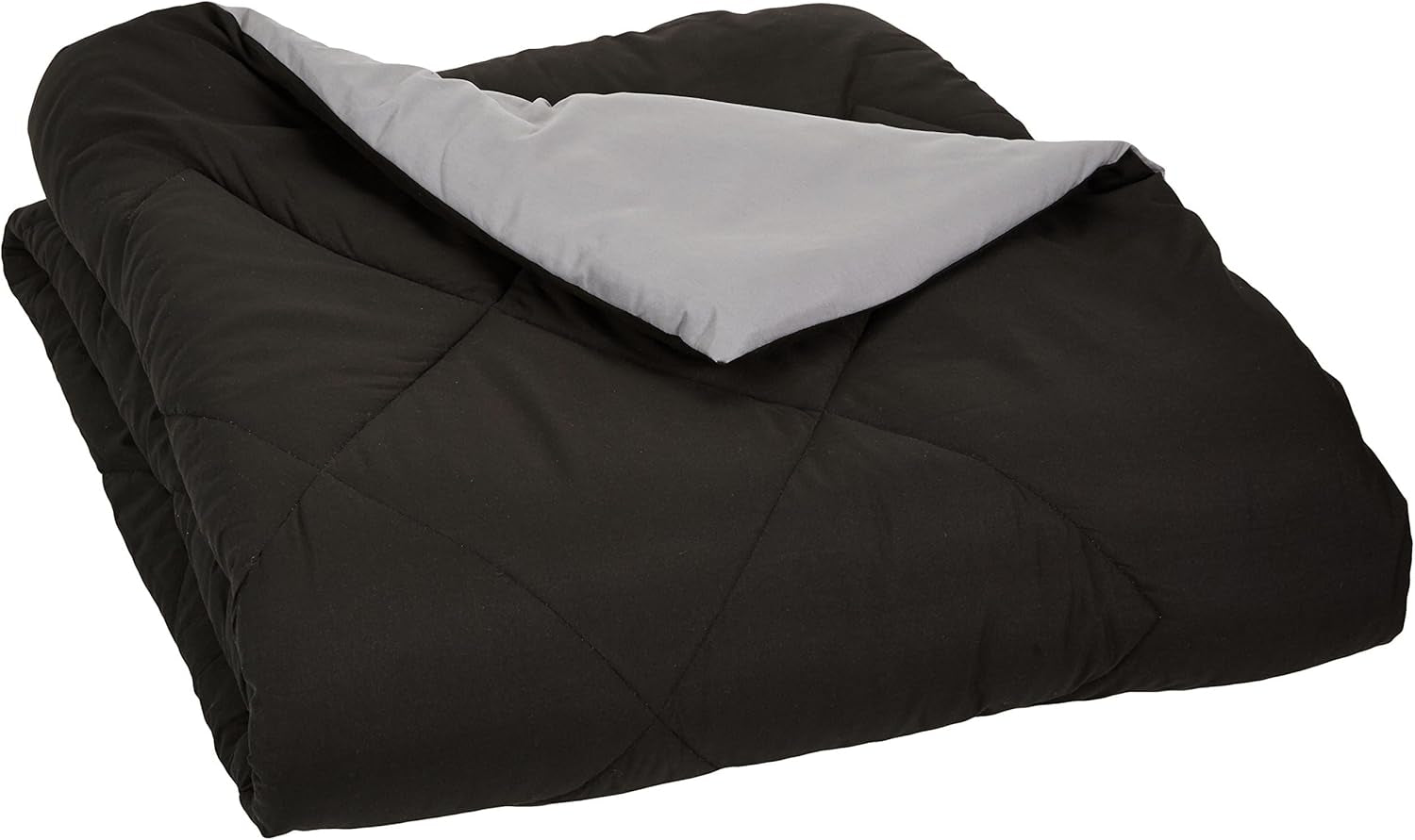 Amazon Basics microvezel dekbedovertrek, aan beide zijden te gebruiken, 220 X 240 Cm, grijs/zwart Dekbedden en dekbedden Naty Shop
