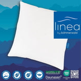 LINEA by Böhmerwald - Cosy - Hoogwaardig Balance kussen, 80X80, 70% klasse 1 veren, 30% nieuw dons, geschikt voor allergieën, wasbaar tot 60°C, made in Germany Naty Shop standaard kussens