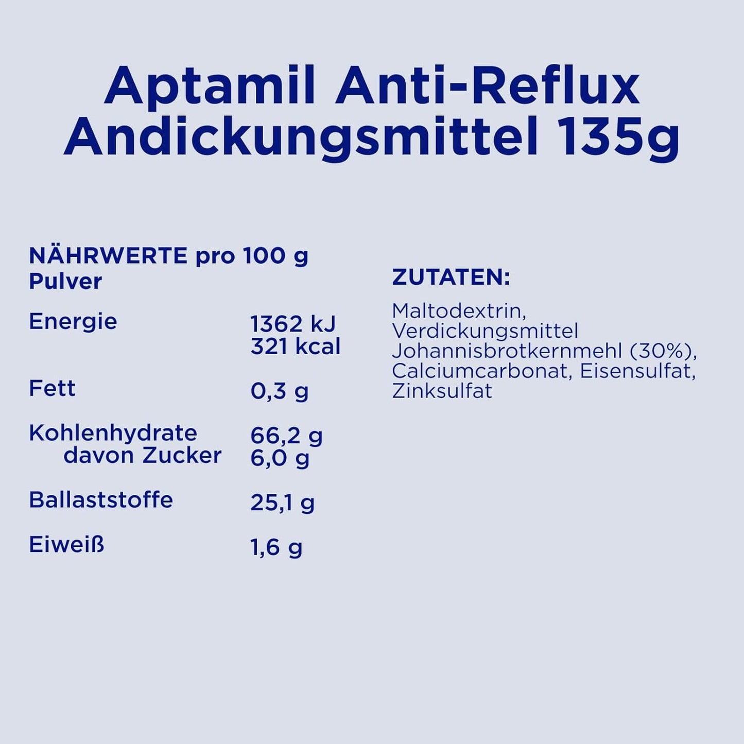 Aptamil Anti-Reflux - Volledige formule vanaf de geboorte Dieetmanagement Braken en oprispingen Babyvoeding Melkpoeder 6 x 135 g