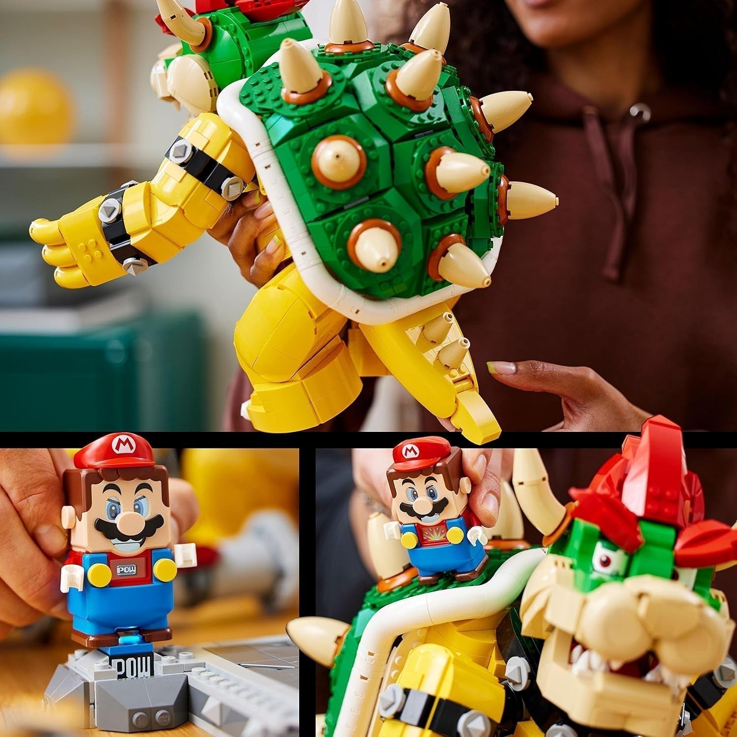 LEGO Super Mario The Mighty Bowser 3D-modelset Grote actiefigurenset om te verzamelen, inclusief duelplatform Cadeau-idee voor fans om neer te zetten als kamerdecoratie 71411 Bouwsets Bestel in LEGO-Store