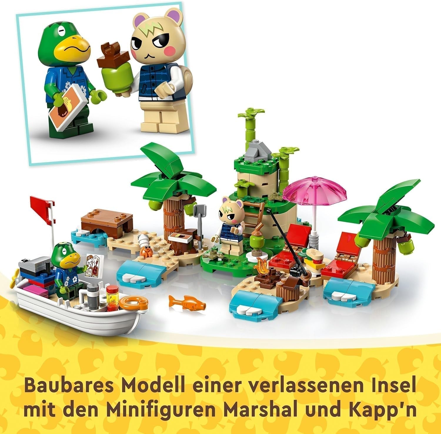 LEGO Animal Crossing Käptens Island Boottocht, creatief speelgoed voor kinderen met 2 minifiguren uit de videogameserie waaronder Huschke, cadeau voor meisjes en jongens vanaf 6 jaar 77048 Bouwsets Besuche den LEGO-Store