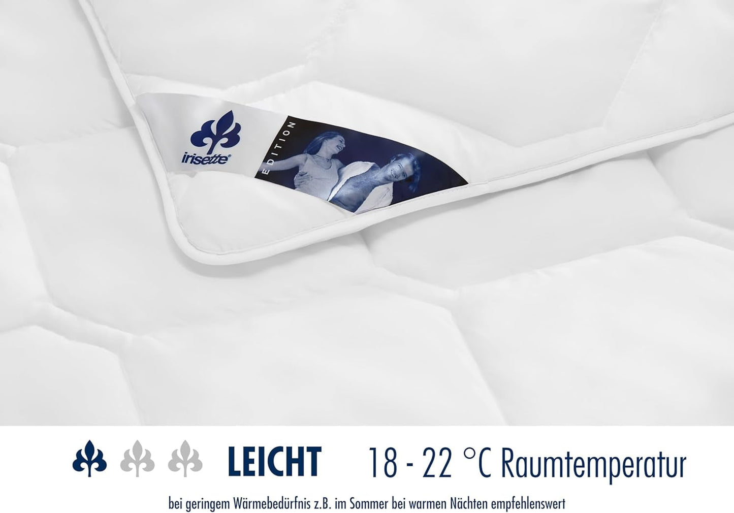Irisette Edition Zomerdekbed - Made in Germany - Licht zomerdekbed met zachte microvezelhoes, 155 X 220 cm, Ã-ko-Tex gecertificeerd Quilts en quilts Naty Shop