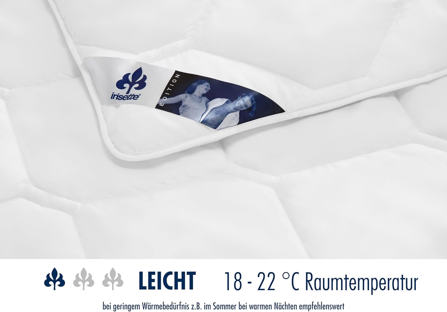 Irisette Edition Zomerdekbed - Made in Germany - Licht zomerdekbed met zachte microvezelhoes, 155 X 220 cm, Ã-ko-Tex gecertificeerd Quilts en quilts Naty Shop