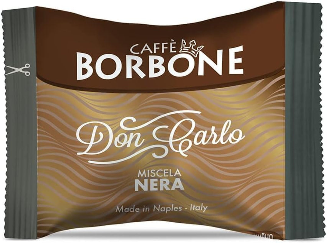Caffè Borbone Don Carlo, Schwarze Kaffeemischung - 50 Kapseln - Compatibel met Lavazza®* A Modo Mio®* Haushalts-Espressomaschinen