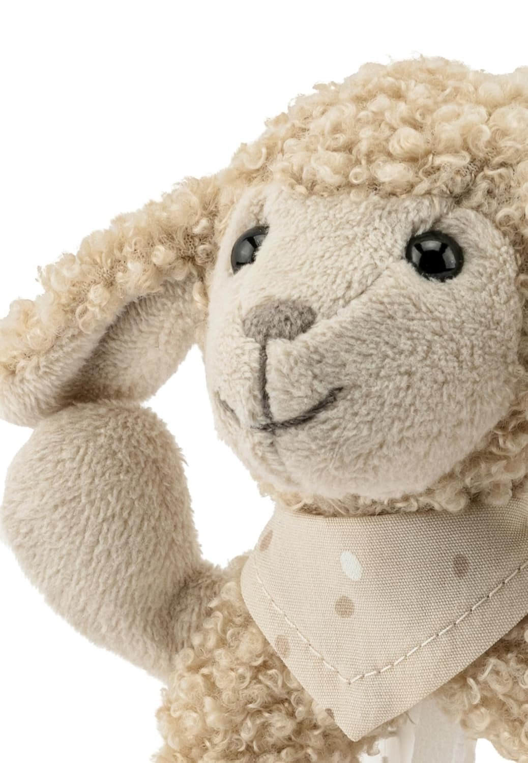 Flocke Sheep Sterntaler Catch Toy - motorisch speelgoed voor rammelen, aanraken en spelen - knuffel voor baby's en kinderen met ratelspeler als trouwe vriend - babyspeelgoed van zachte, zandkleurige stof Baby Toys Naty Shop