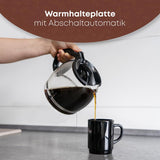 Clatronic® espressomachine | Automatische espressomachine voor 12-14 kopjes (ca. 1,5 liter) | Espressomachine met filter en antidruppelsysteem | 900W | Espressor KA 3473 Zwart