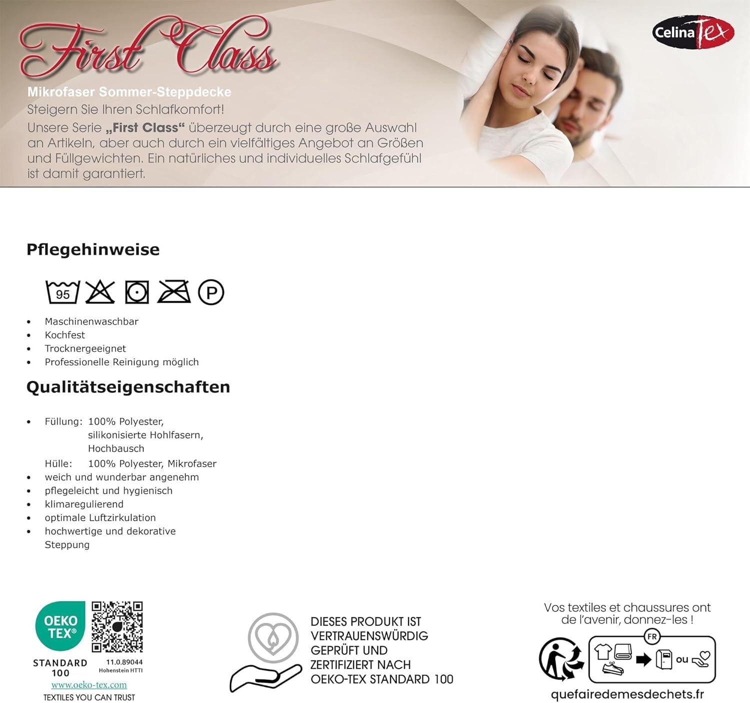 Celinatex First Class zomer lichtgewicht dekbed 155 x 200 cm dekbed Ultra lichtgewicht zomer ademend dekbed Dekbedden en dekbedden Naty Shop
