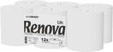 Toiletpapier Renova Jumbo BLK, 12 rollen van 170 M, wit papier, 2 lagen