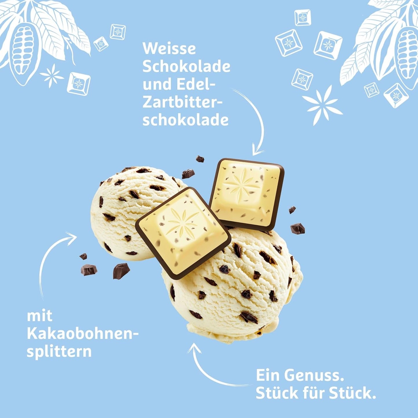 Schgetten Stracciatella chocoladereep 100g, individueel geportioneerd. Een genot. Stuk voor stuk.