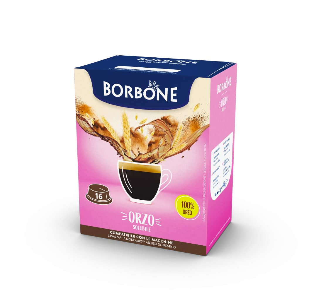 Caffè Borbone Malzkaffee - 96 Kapseln (6 Packungen mit 16 Stück) - Compatibel met Lavazza A Modo Mio Haushalts-Espressomaschinen