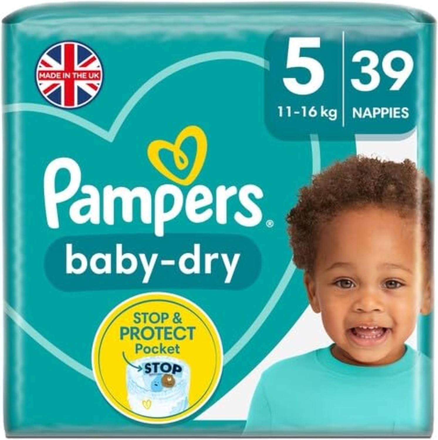 Luiers Pampers 81657566 Baby-Dry broek, wit