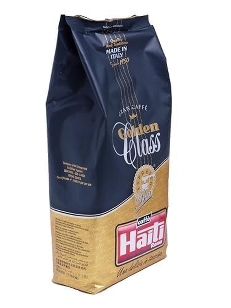 Caffè Haïti Roma Gran Caffè Golden Class koffiebonen in verpakkingen van 1 kg. Italiaanse ambachtelijke braad- en kwaliteitsmix.