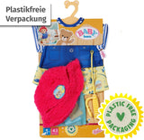 Baby Born Teddy Angler-kostuum met hengel voor poppen van 43 cm en teddybeer, 835982 Zapf Creation