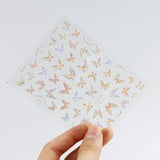 JMEOWIO 3D Nagelsticker Schmetterling Nail Art Sticker Selbstklebend Nagelaufkleber 5D Stereoskopische Decoratie Nageldesign Zubehör 1 Blatt